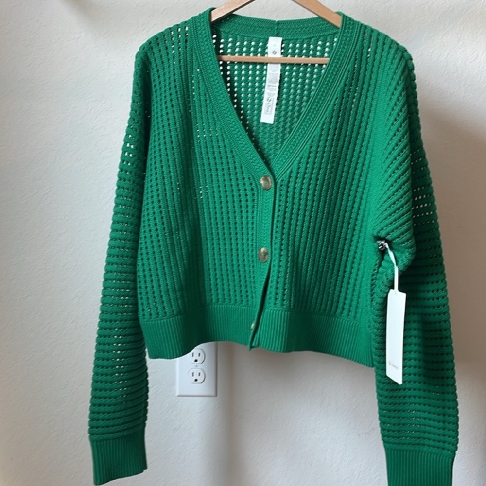 Lululemon Cotton Crochet Mesh Relaxed-Fit Cardigan - Picture 4 of 5